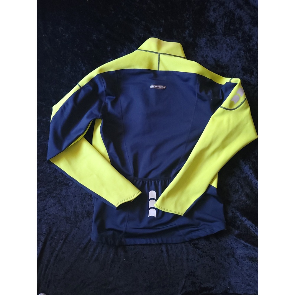 Sugoi Mens Cycling Jacket Neon Yellow Black Reflective Full Zip Bike Coat Medium - Picture 2 of 14